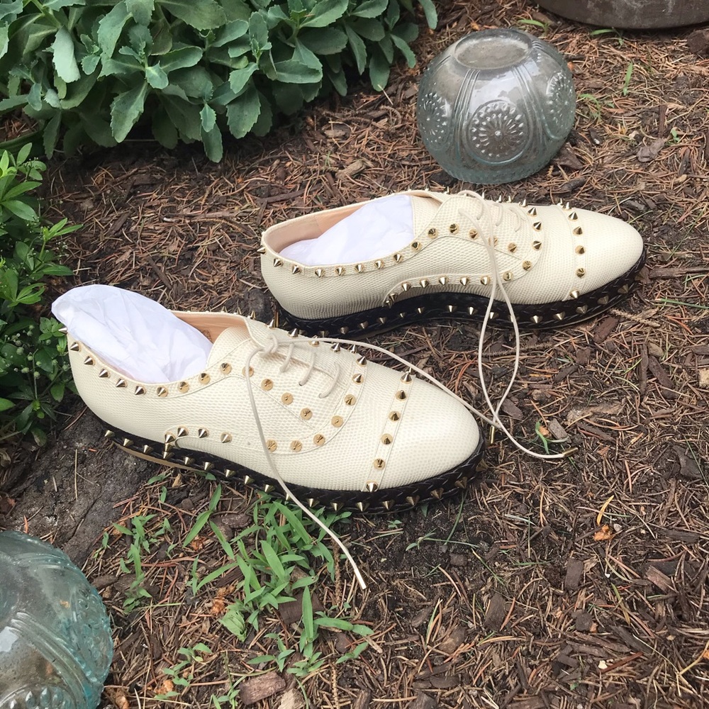 Charlotte olympia studded platform shoes